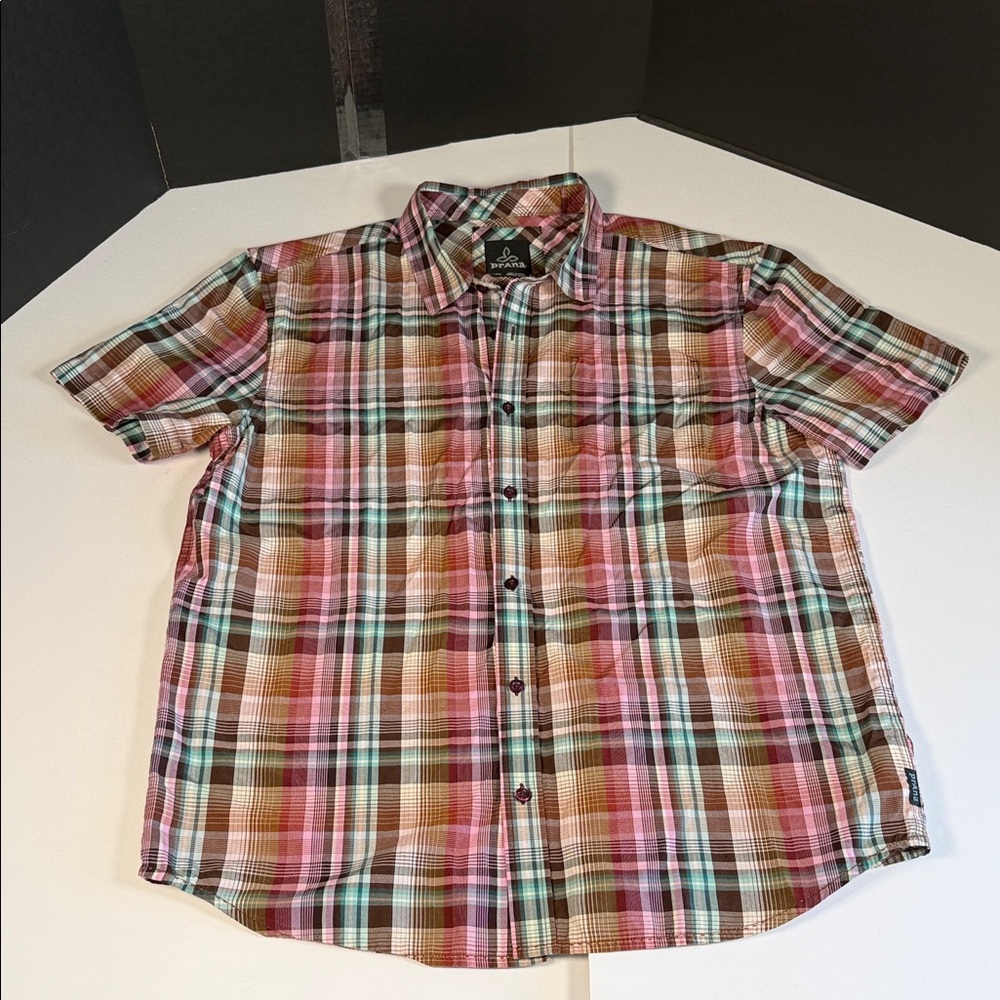 Prana Multicolor Plaid Men's Button-up Shirt